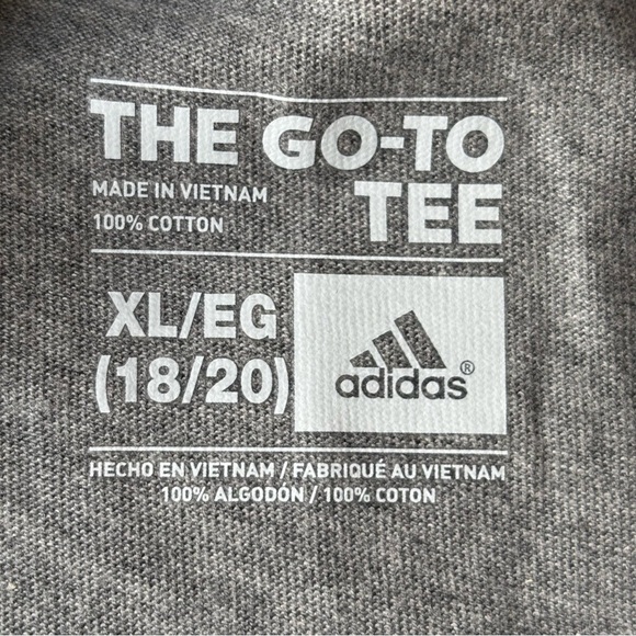 ADIDAS | Grey Football Graphic Short Sleeve Casual T Shirt | Youth XL - Picture 5 of 5